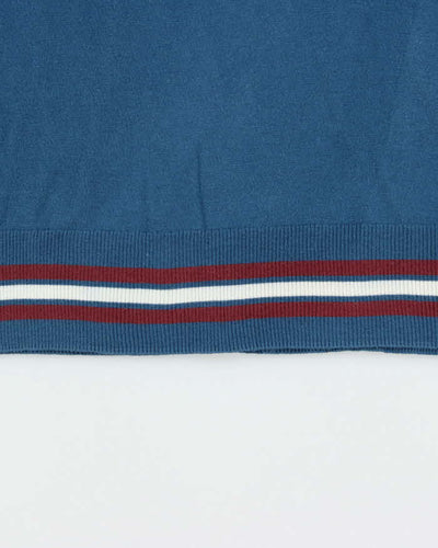 Vintage Burberry Silk Blend Embroidered Logo Crewneck Knit Jumper - M