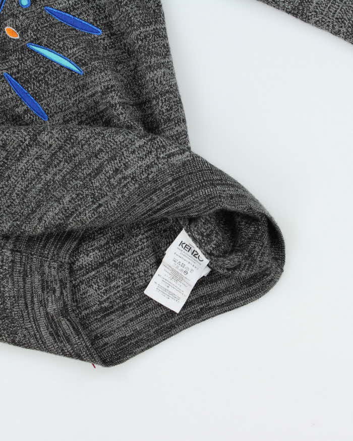 Vintage Kenzo Wool Blend Embroidered Eye Jumper - M