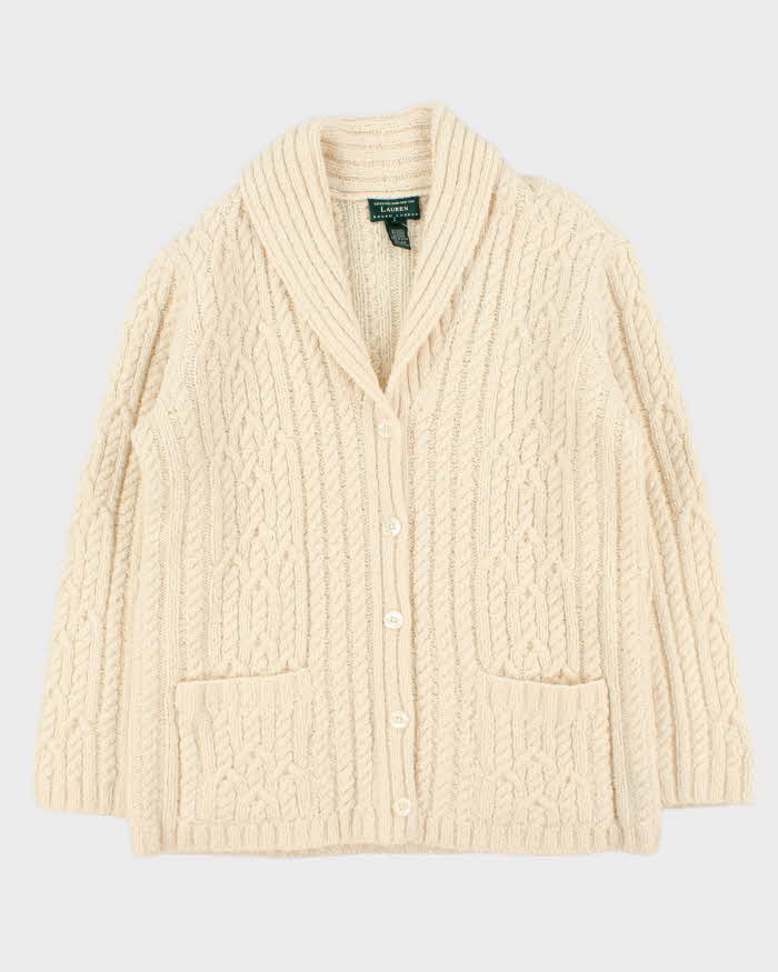 Vintage Ralph Lauren Wool Chunky Knit Cardigan - XL