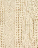 Vintage 1990s Blarney Woollen Mills Irish Pure New Wool Cream Chunky Knit - L