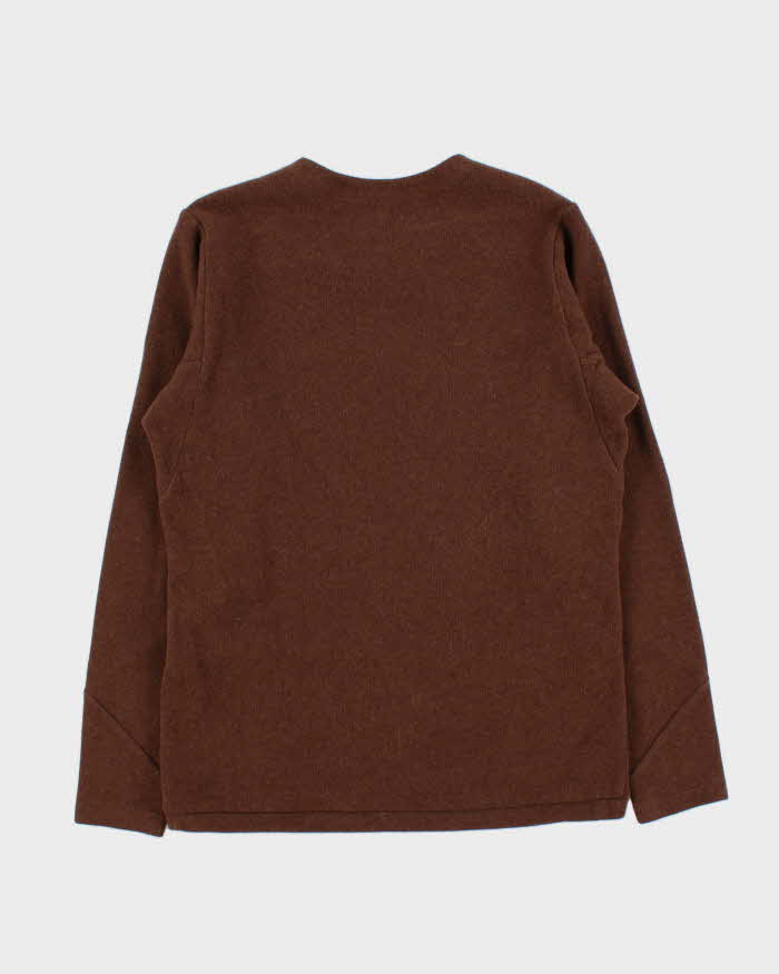 Vintage Brown Arc'teryx Donovan Wool Blend V-Neck Sweatshirt - M