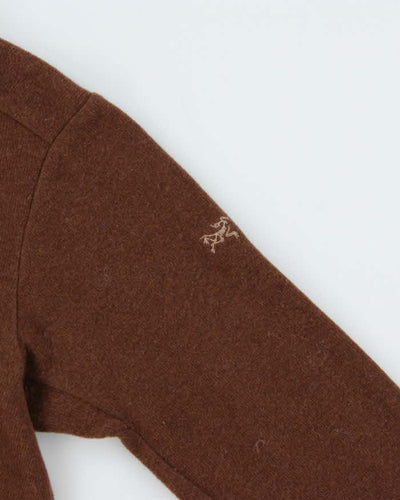 Vintage Brown Arc'teryx Donovan Wool Blend V-Neck Sweatshirt - M