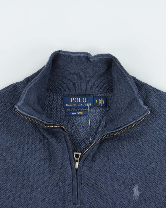 Vintage Polo Ralph Lauren Pima Cotton Quarter-Zip Jumper - S