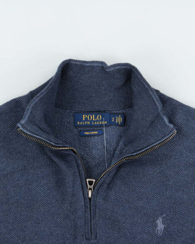 Vintage Polo Ralph Lauren Pima Cotton Quarter-Zip Jumper - S