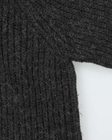 Vintage 1990s Lauren Ralph Chunky Ribbed Wool Alpaca Blend Knit High-Neck Jumper - M