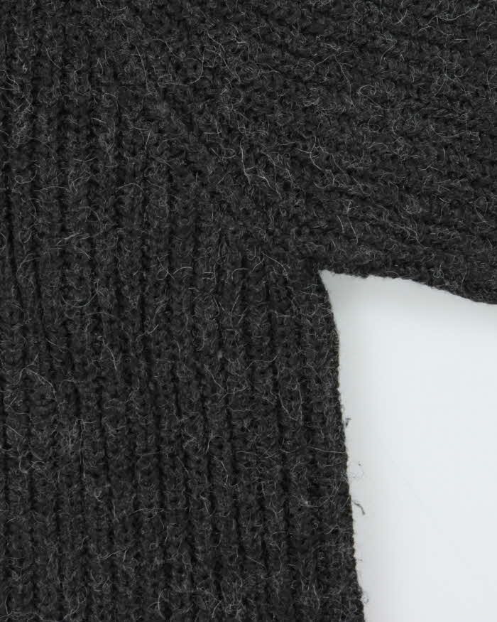 Vintage 1990s Lauren Ralph Chunky Ribbed Wool Alpaca Blend Knit High-Neck Jumper - M