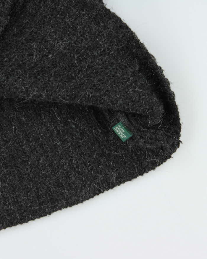 Vintage 1990s Lauren Ralph Chunky Ribbed Wool Alpaca Blend Knit High-Neck Jumper - M