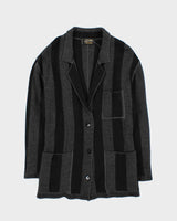 Vintage 1980s Jean Paul Gaultier Equator Striped Wool Cardigan - M