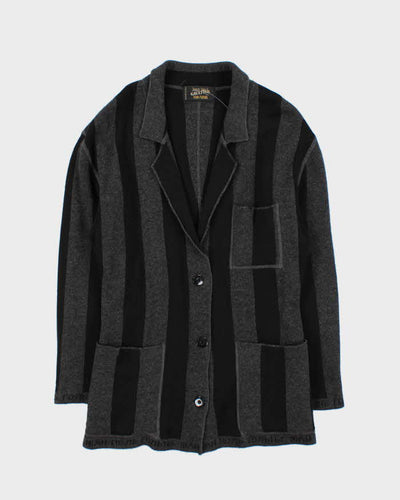 Vintage 1980s Jean Paul Gaultier Equator Striped Wool Cardigan - M