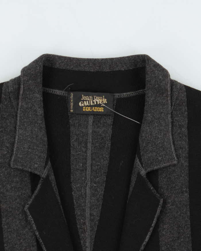Vintage 1980s Jean Paul Gaultier Equator Striped Wool Cardigan - M