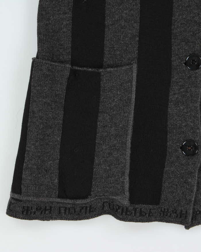 Vintage 1980s Jean Paul Gaultier Equator Striped Wool Cardigan - M