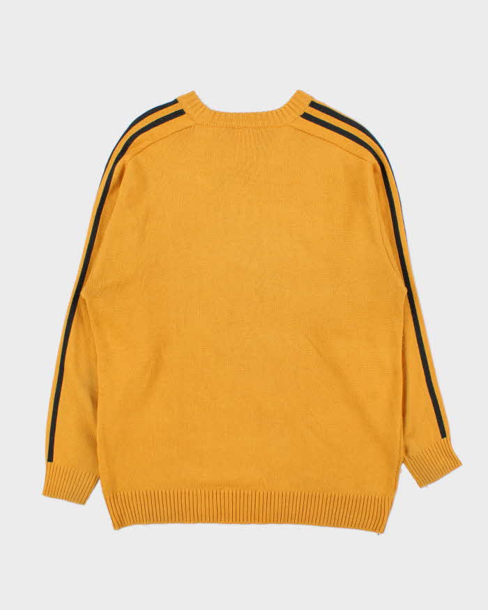 Vintage Y2K 00s Adidas Mustard Crewneck Knit Jumper - M