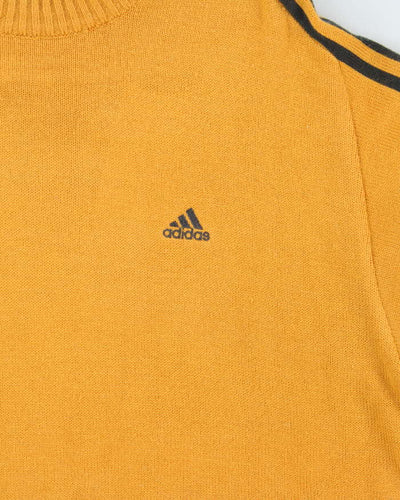 Vintage Y2K 00s Adidas Mustard Crewneck Knit Jumper - M