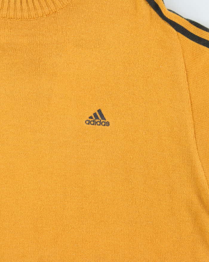 Vintage Y2K 00s Adidas Mustard Crewneck Knit Jumper - M