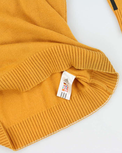 Vintage Y2K 00s Adidas Mustard Crewneck Knit Jumper - M