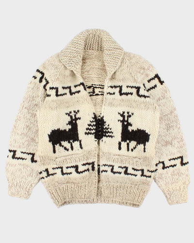 Vintage Handknit Cowichan Heavyweight Cardigan - M