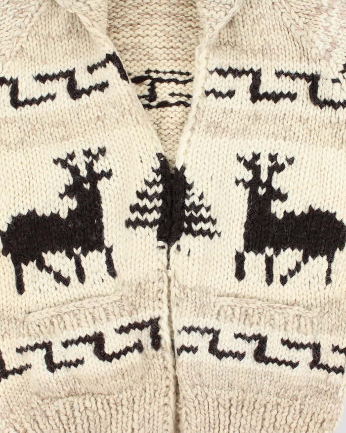 Vintage Handknit Cowichan Heavyweight Cardigan - M
