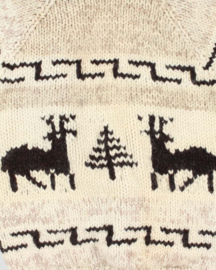 Vintage Handknit Cowichan Heavyweight Cardigan - M