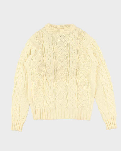 Vintage Sears Aran Knit Wool Jumper - S
