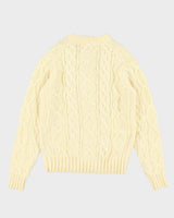 Vintage Sears Aran Knit Wool Jumper - S
