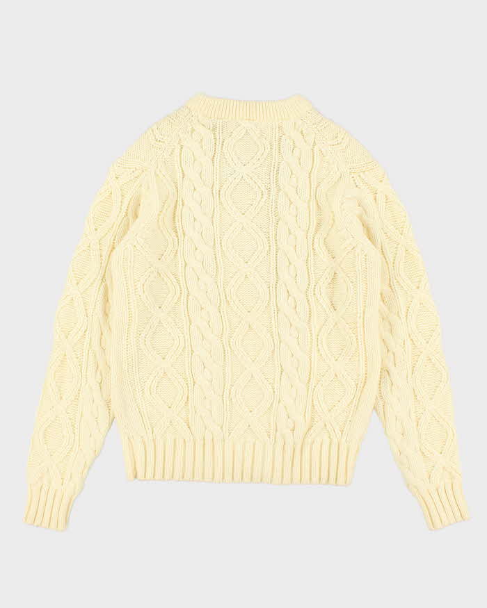 Vintage Sears Aran Knit Wool Jumper - S