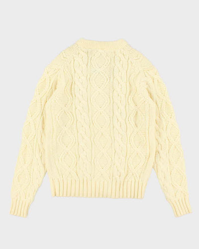 Vintage Sears Aran Knit Wool Jumper - S