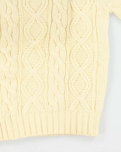 Vintage Sears Aran Knit Wool Jumper - S