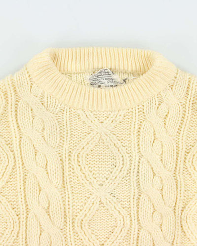 Vintage Sears Aran Knit Wool Jumper - S