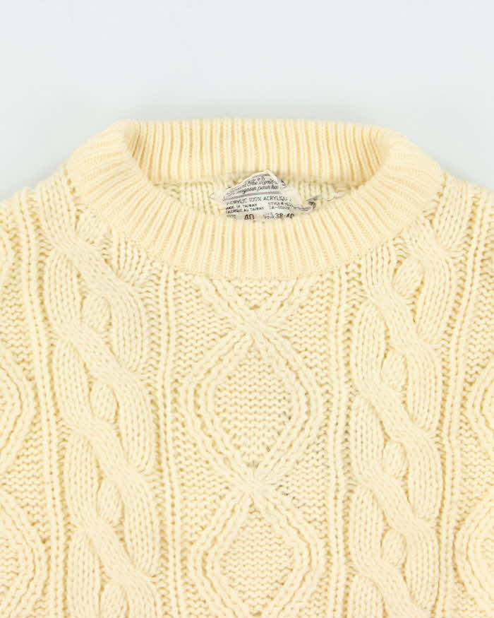 Vintage Sears Aran Knit Wool Jumper - S
