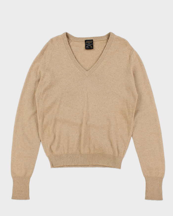 Vintage 1980s St Michaels Pure Cashmere V-Neck Knit Sweater - M
