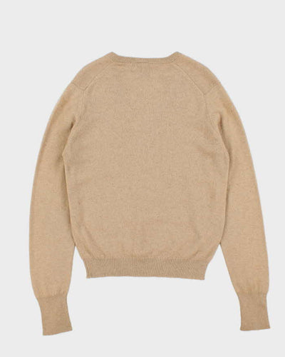 Vintage 1980s St Michaels Pure Cashmere V-Neck Knit Sweater - M