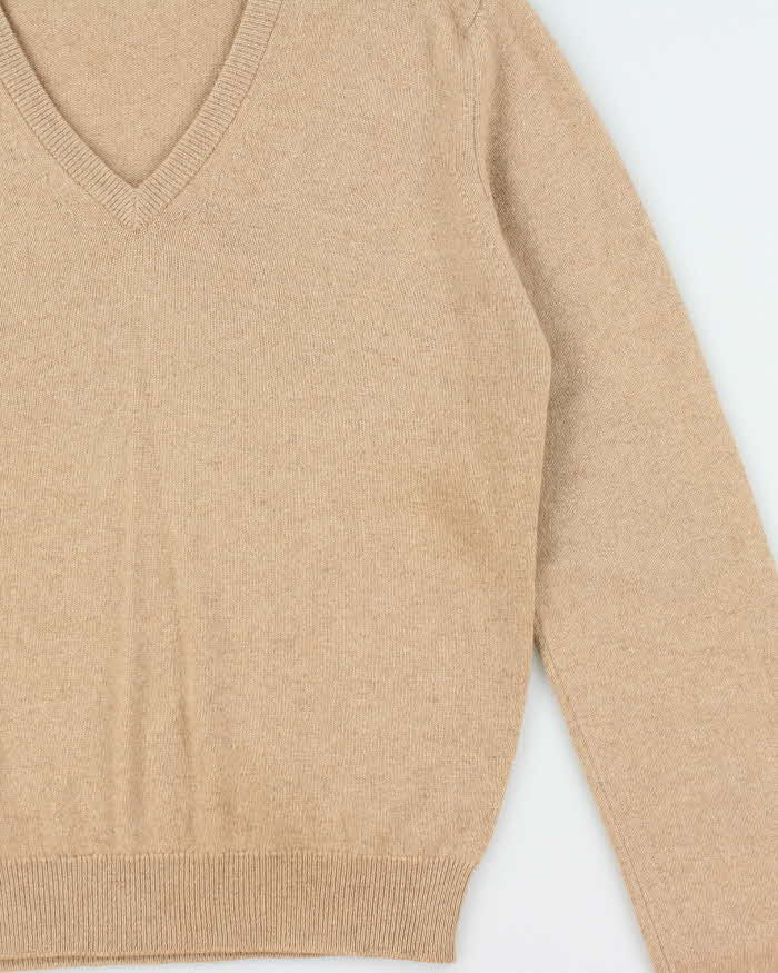 Vintage 1980s St Michaels Pure Cashmere V-Neck Knit Sweater - M