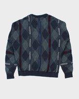 Vintage 90s Porto Cruz Wool Blend V Neck Jumper - XXL