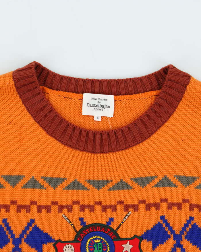 Vintage 1990s JC De Castelbajac Sport Russian Golf Knit Sweater Vest - L