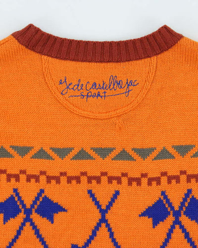 Vintage 1990s JC De Castelbajac Sport Russian Golf Knit Sweater Vest - L