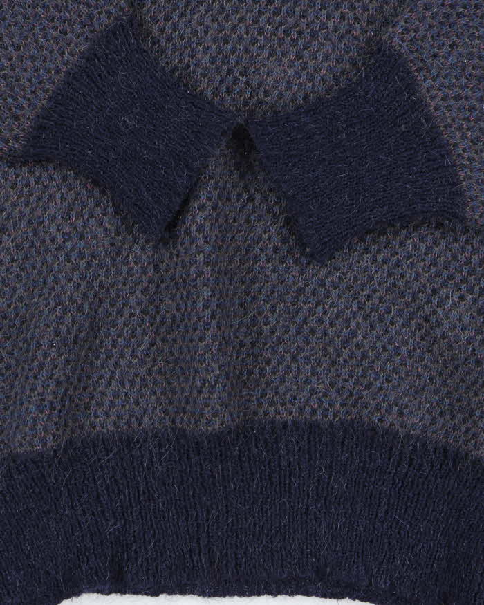 Vintage 1980s Stefano Ricci Mohair Blend V-Neck Sweater - M
