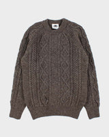 Vintage 1990s Black Sheep GB Pure Oiled Wool Chunky Cable Knit Sweater - L