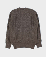 Vintage 1990s Black Sheep GB Pure Oiled Wool Chunky Cable Knit Sweater - L