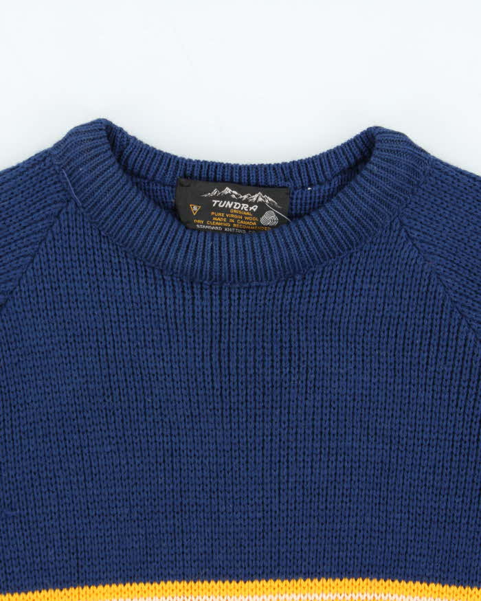 Vintage 1980s Tundra Pure Wool Chunky Crewneck Sweater - S