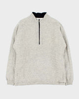Vintage Y2K 00s Adidas Pure Wool Quarter-Zip Knit Pullover - L