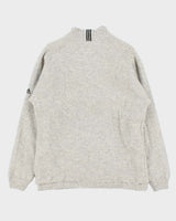 Vintage Y2K 00s Adidas Pure Wool Quarter-Zip Knit Pullover - L