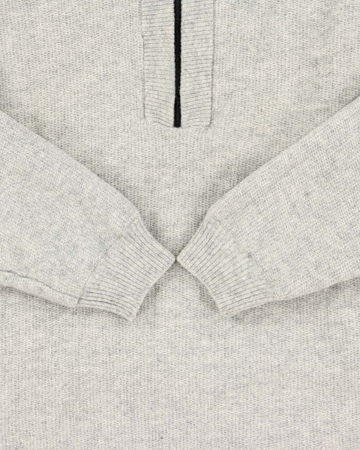 Vintage Y2K 00s Adidas Pure Wool Quarter-Zip Knit Pullover - L