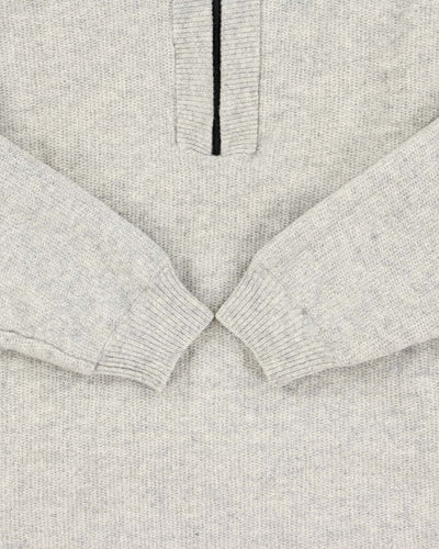 Vintage Y2K 00s Adidas Pure Wool Quarter-Zip Knit Pullover - L