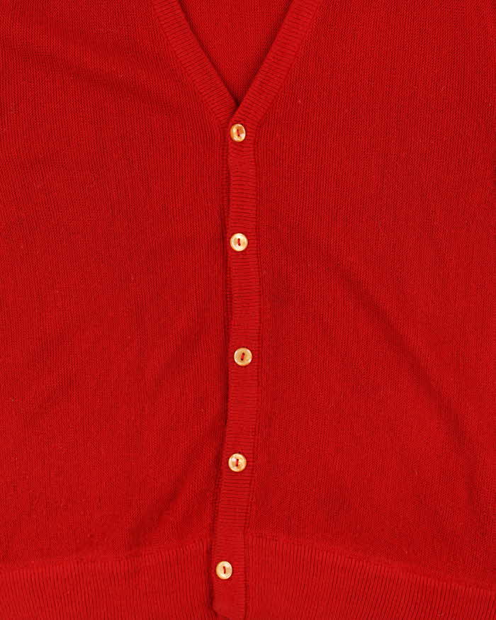 Vintage 1970s Lacoste Wool Knit Cardigan - M