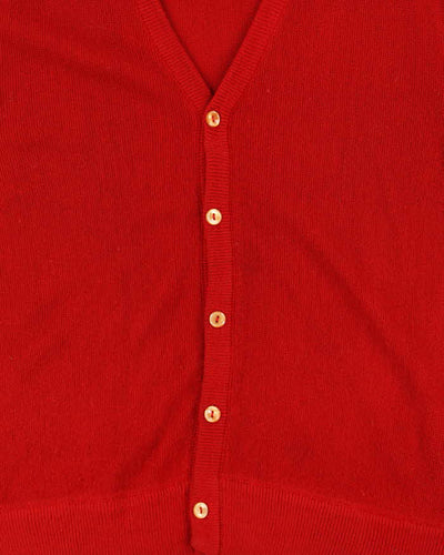 Vintage 1970s Lacoste Wool Knit Cardigan - M