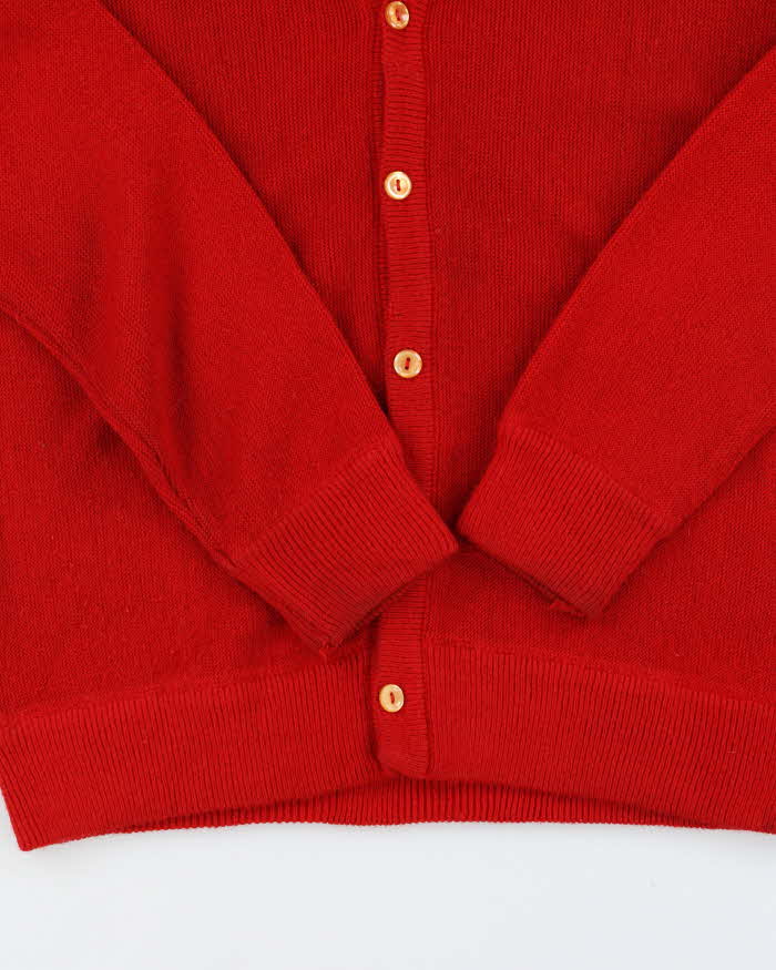 Vintage 1970s Lacoste Wool Knit Cardigan - M
