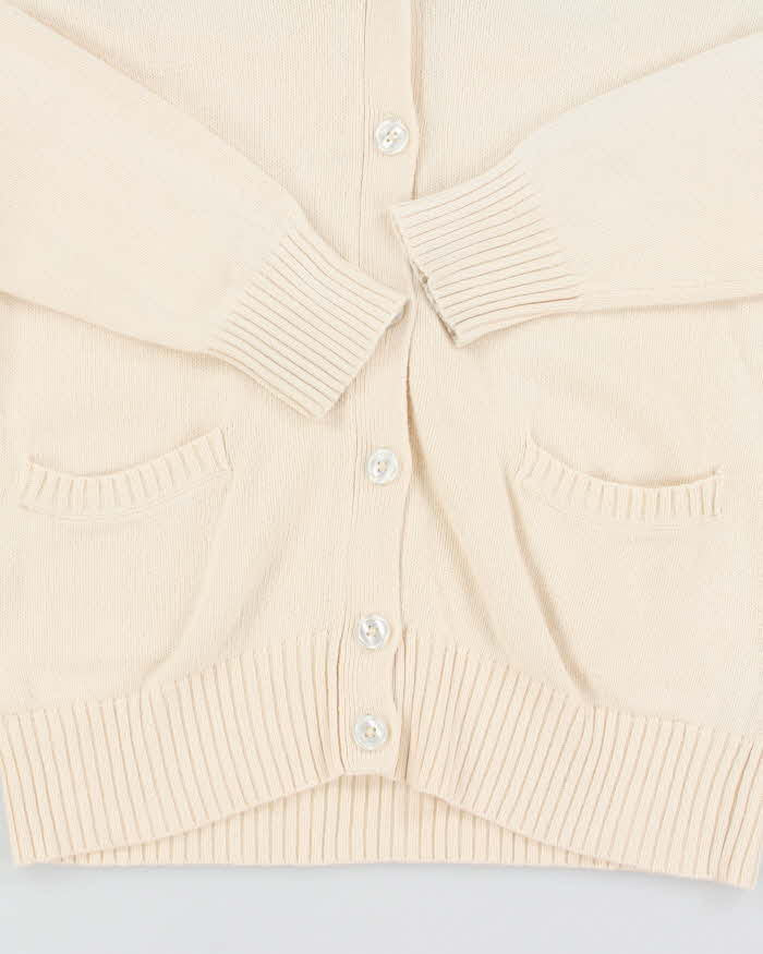 Vintage Y2K 00s Playboy Pale Pink Cotton Knit Cardigan - M