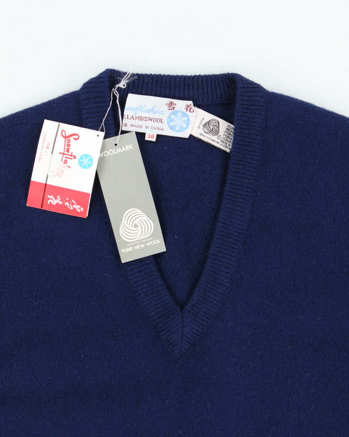 DSWT Vintage 1980s Lambswool V-Neck Knit Sweater Vest - M