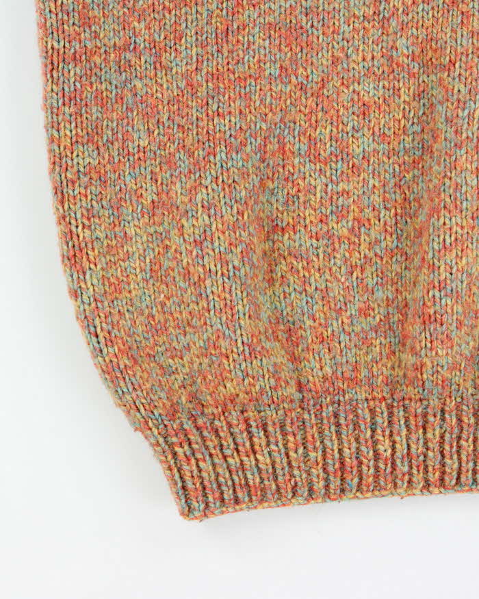 Vintage 1990s Chunky V-Neck Boxy Knit Sweater Vest - L