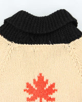 Vintage 1980s Cowichan Canadian Chunky Heavyweight Wool Zip-Up Knit - L